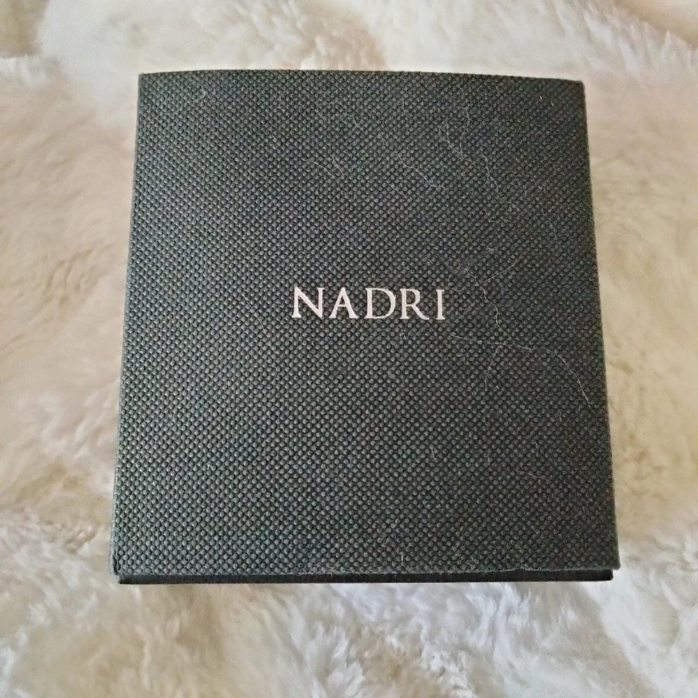 NADRI HALO RODIUM PLATED RING #10 - Picture 8 of 11